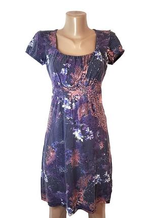 Женское платье синего цвета с абстрактным принтом от бренда&nbsp;street one