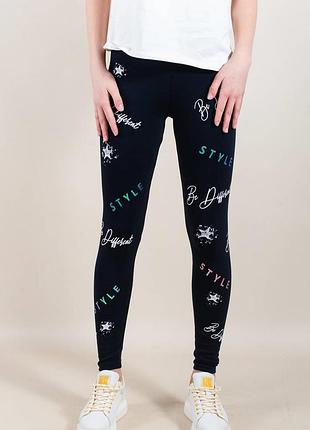 Синие лосины для девочки подростка