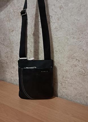 Сумочка з шкіри та текстилю