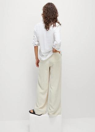 Лляні широкі брюки m&s 8