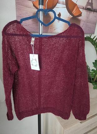 Светр павутинка. hand made. светр із мохеру.