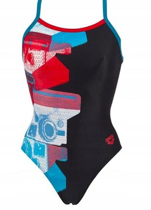 Женский слитный купальник arena w cameras one peace waterfeel x-leaf eco