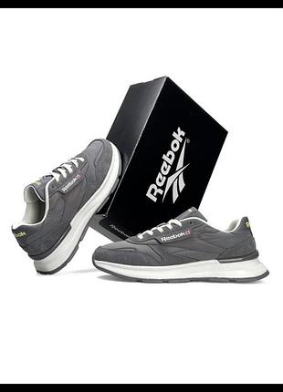 Чоловічі кросівки reebok classic dark grey white