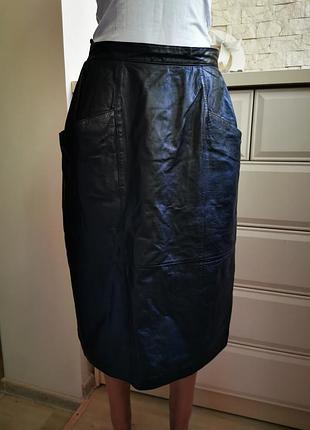 Юбка кожаная