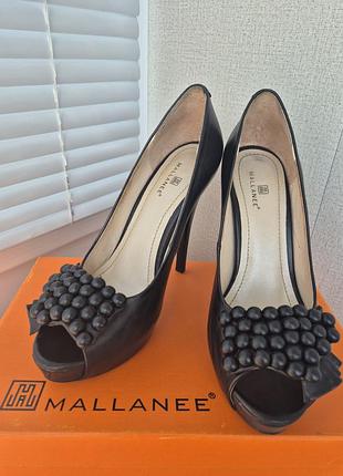 Жіночі шкіряні туфлі на платформі р.37