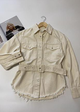 Джинсова сорочка під пояс