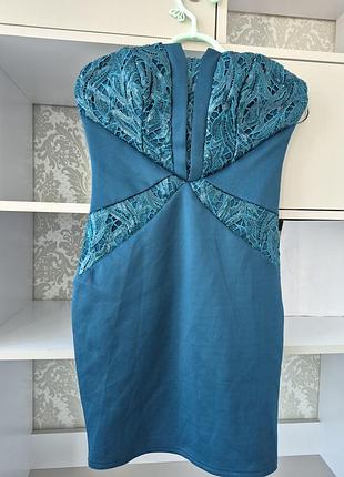 Стильное женское нарядное летнее платье бандо меди lipsy