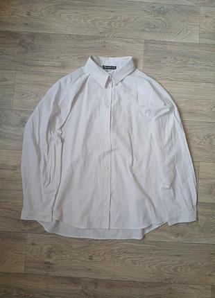 Белая оверсайз рубашка