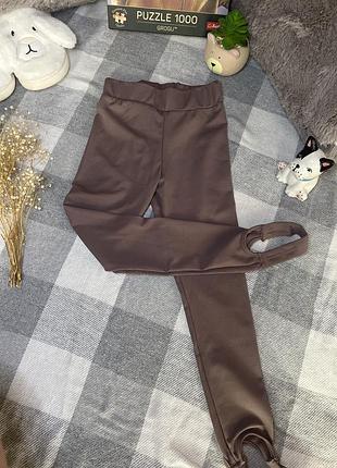Лосини для дівчинки зі штрипками , лосини зі штрипками , шоколадні лосини , лосини для спорту, лосини для танців