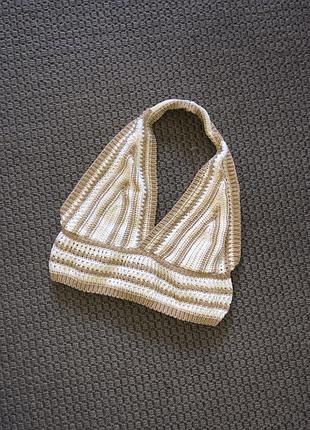 В’язаний топ кроше вязанный топ бра макраме с открытой спиной відкритою спиною