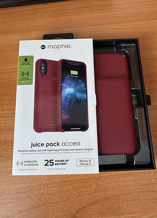 Чохол-акумулятор mophie juice pack access 2000mah для iphone x / xs (dark red)