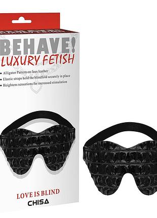 Маска на очі chisa behave! love is blind з імітацією шкіри крокодила, чорна