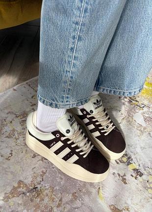 Кросівки adidas campus x bad bunny brown beige
