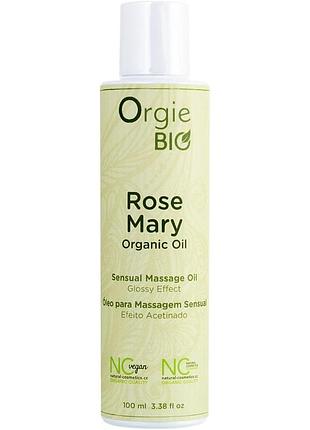 Органічне масажне масло orgie bio rose mary з ароматом розмарину, 100 мл