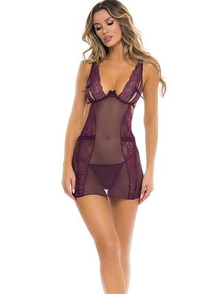 Sneak peak chemise set purple, s/m