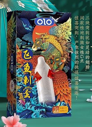 Презервативы с усиками olo flying koi (в комплекте 1 презерватив + 1 шарик)
