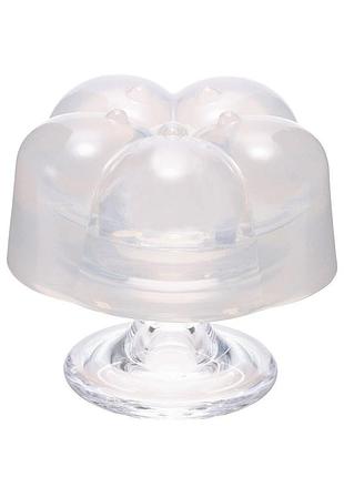 Массажер для клитора рельефный iroha petit plum, белый, 5.3 х 3.5 см