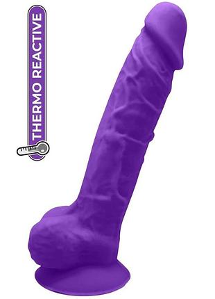 Фаллоимитатор реалистичный dream toys real love на присоске с мошонкой, фиолетовый