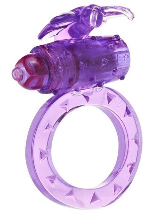 Эрекционное кольцо с вибрацией toy joy, фиолетовое