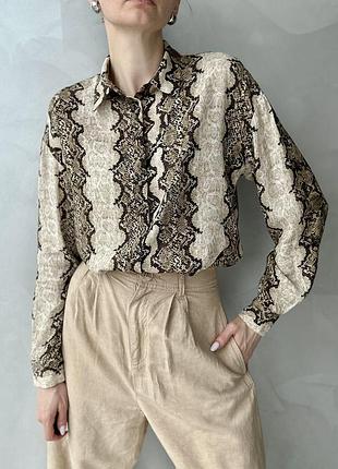 Сорочка під пітона рубашка блуза блузка зміїний принт тваринний