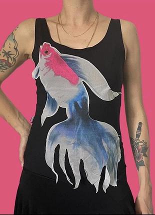 Вінтажний топ, майка moschino