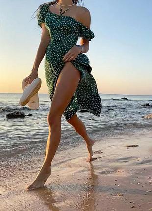 Розпродаж сукня prettylittlething міді з розрізом та зав'язкою