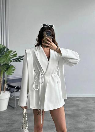 Популярна сукня-піджак з костюмки | чорний, беж, молочний, бургунді | розміри 42-48 | мод. 1530