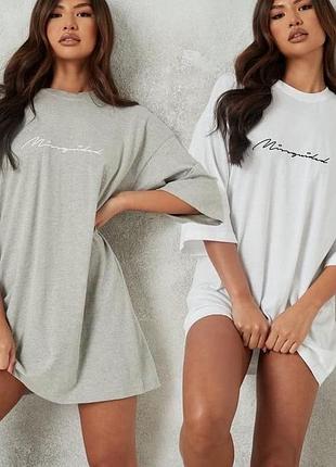 Котонова сукня-футболка оверсайз