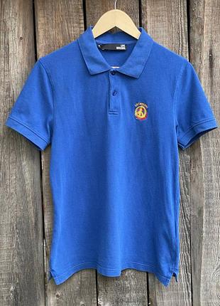Love moschino оригинал мужское синее поло размер м