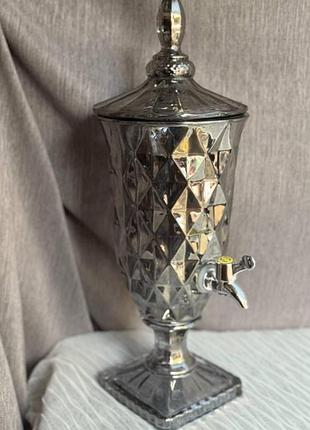 Лимонадница ts kitchen hp4174 стеклянная 2 л зеркальный серый