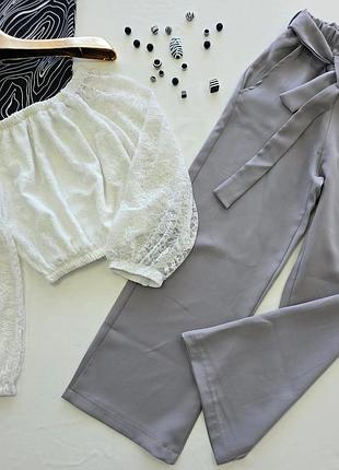 Нарядный брючный костюм для девочки