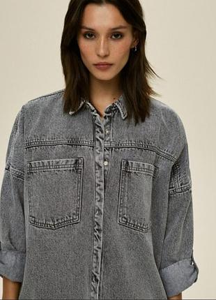 Рубашка рубаха джинсова