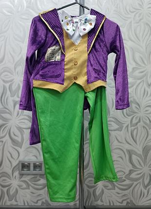 Костюм верх + низ виллы вонка шоколадная фабрика willy wonka the chocolate factory на возраст 5-6 лет