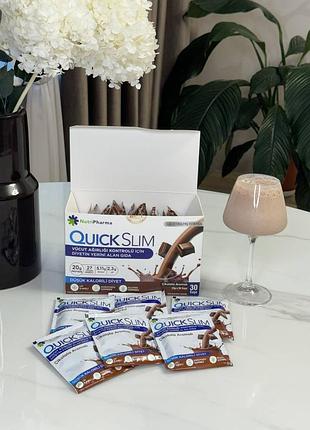 Пищевая добавка quick slim белковый коктейль на основе сывороточного протеина, для похуден...