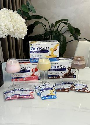 Пищевая добавка quick slim белковый коктейль на основе сывороточного протеина, для похуден...