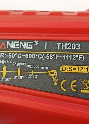 Бесконтактный инфракрасный термометр aneng th203. пирометр. -50~600°с. 9