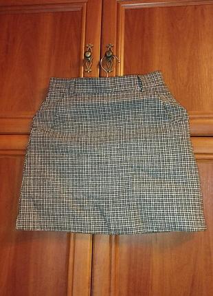 Женская короткая юбка в клетку