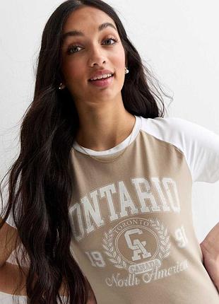 Стильная женская детвора футболка топ с графическим принтом бренд new look, 14-15роков 164-167 см