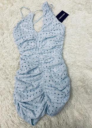 Сукня блакитна в прошву 5