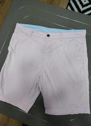 Шорти чоловічі прямі широкі світло рожеві h&m man, розмір l - xl.