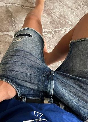 Джинсовые крутые шорты 🔲⬜ denim  white