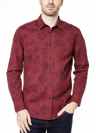 Бордова чоловіча сорочка topman розмір м