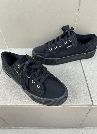 Черные базовые кеды кеди на платформе h&m 36-37p