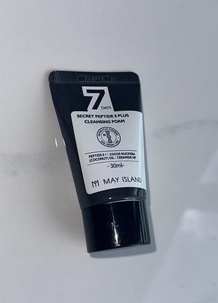 Очищаюча пінка з пептидним комплексом may island 7days secret peptide 8 plus cleansing foam