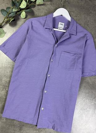 Чоловіча теніска / сорочка zara з мʼякої бавовни