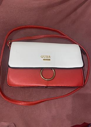 Сумка кросс-боди белая красная бренд