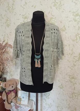 Кардиган ажурный короткий  14-16