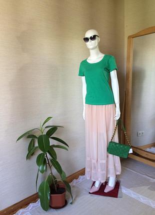 Жіноча зелена футболка з бавовни