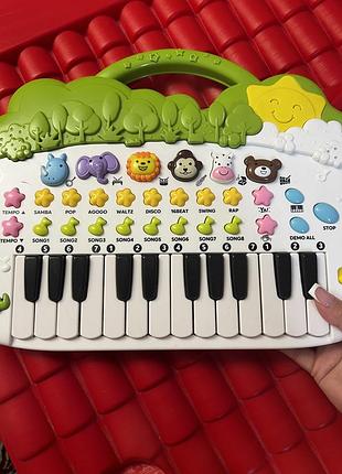 Синтезатор піаніно happy baby animal keyboard