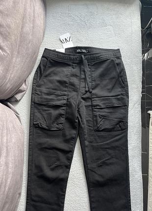 Чорні чоловічі штани zara m(31)